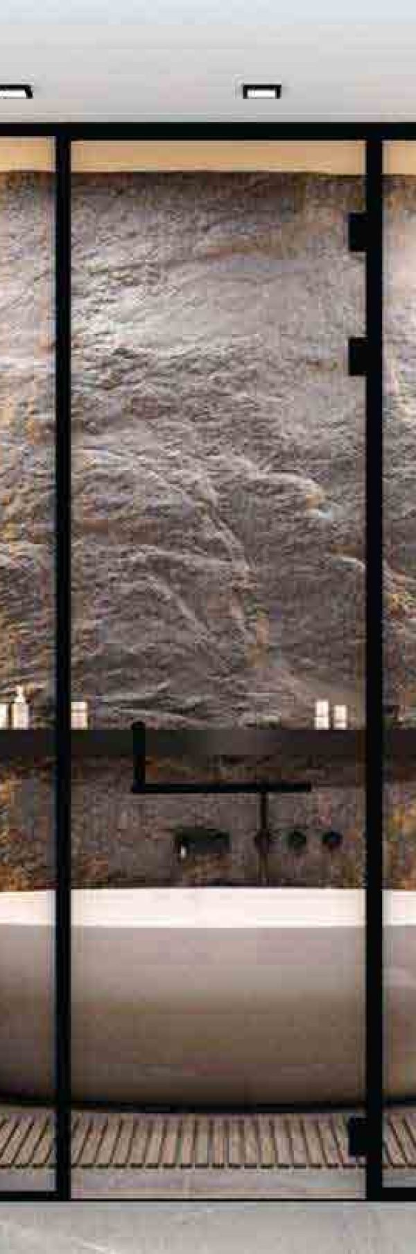 Visible Hinge Shower